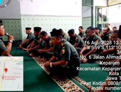 Dalam Rangka HUT Ke -78 Proklamasi Kemerdekaan RI Tahun 2023, Kodim 0808/Blitar Gelar Doa Bersama