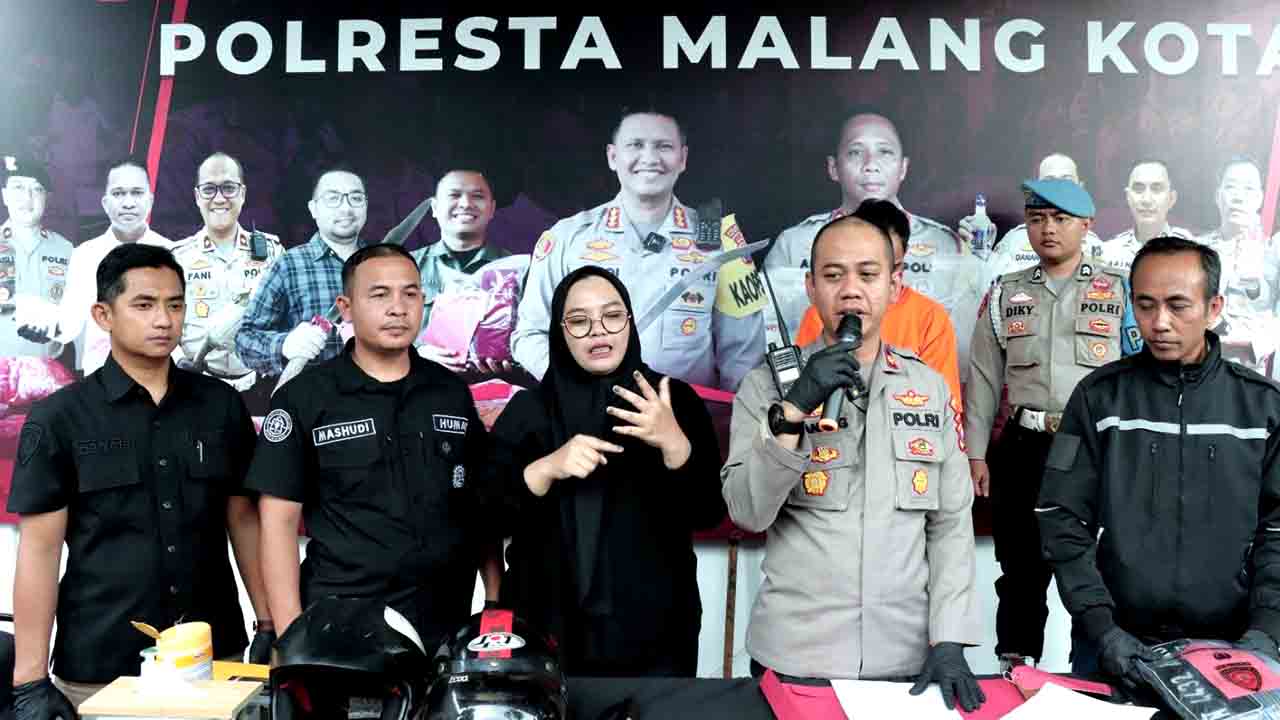 Polresta Malang Kota Berhasil Amankan Pelaku Curanmor Bersajam Beraksi di 20 TKP_1