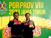 Aura Sinta siswi SMP N 1 Ngadiluwih peraih emas cabor Karate di Porprov Jatim