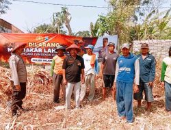 Cegah Karhutla, Bhabinkamtibmas Polsek Mojoroto Patroli Keliling Kampung serta Sambang ke Sawah