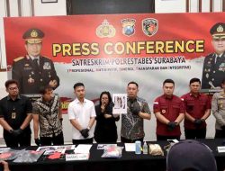 Polrestabes Surabaya Ungkap Pencuri Jaringan International Asal Pakistan, Empat Tersangka Diamankan