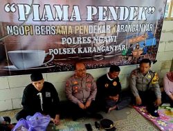 Bersama Ketua Pencak Silat, Polsek Karanganyar Gelar Silaturahmi dan Piama Pendek