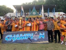 RADO FC Binaan Polres Situbondo Juarai Turnamen Sepak Bola Erick Thohir Cup 2023