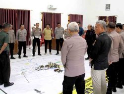 Jelang Pemilu 2024 Polres Kediri Kota Gelar Tactical Floor Game