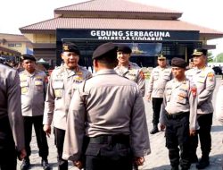 Kakor Sabhara Baharkam Polri Cek Kesiapan Personel Ops Mantap Brata di Polresta Sidoarjo