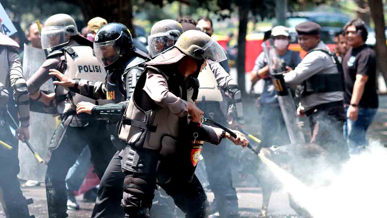 Polres Kediri menggelar simulasi Sistem Pengamanan Kota