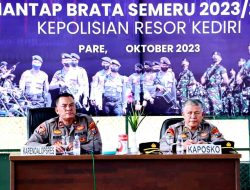Siap Amankan Pemilu 2024, Polres Kediri Gelar Gladi Posko dan Tactical Floor Game (TFG)