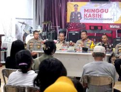 Dekat dan Bersahabat, Polresta Sidoarjo Gelar Minggu Kasih Dengan Baksos dan Bakkes