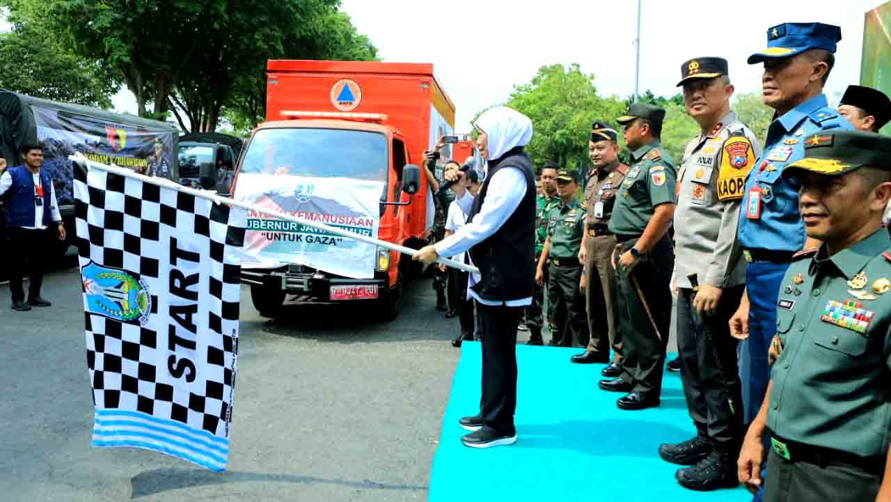 Forkopimda Jatim Berangkatkan Bantuan Untuk Warga Palestina