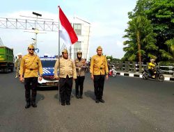 Hening Cipta di Simpang 4 Jl Brawijaya, Polres Kediri Kota Hentikan Kendaraan