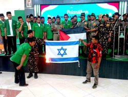 Pelantikan Pengurus PAC Ansor Babat Diwaarnai aksi Bela Palestina