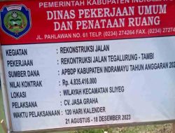 Pengguna Jalan Tewas akibat Tumpukan Material Rekonstruksi Jalan Di Tambi Indramayu