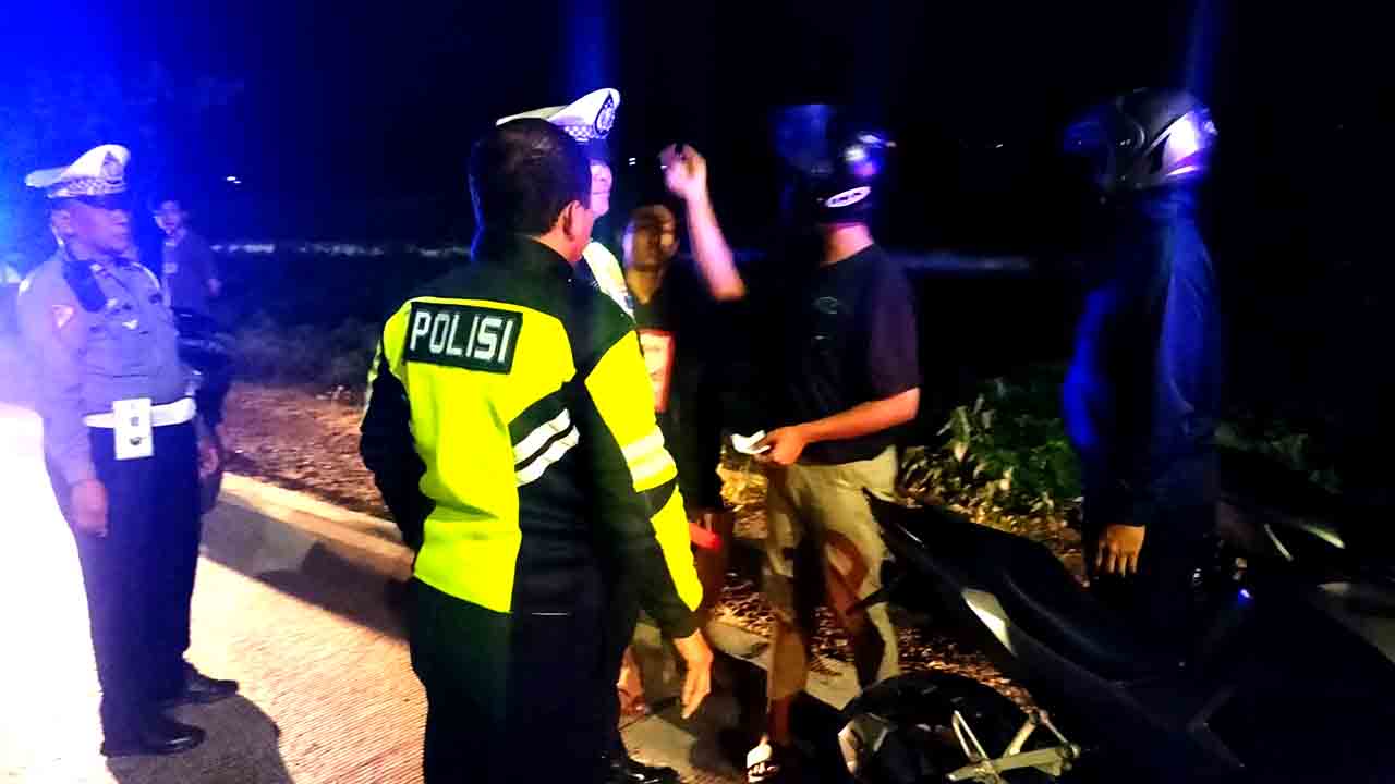 Polisi Tindak Tegas Pembalap Liar di Jalan Nasional Lamongan Babat, Puluhan Motor Diamankan