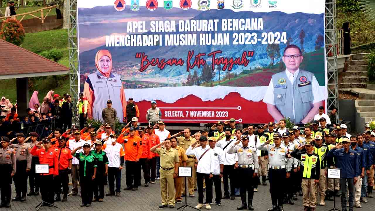 Polres Batu Bersama Forkopimda Siagakan Personel Penanganan Bencana Alam 2