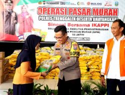 Polres Trenggalek Bersama IKAPPI Gelar Operasi Pasar Pangan Murah