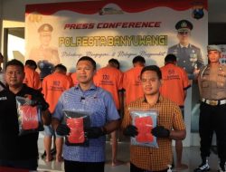 Polresta Banyuwangi Berhasil Amankan 8 ABG Diduga Pelaku Pengeroyokan di Taman Sritanjung