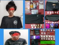 Polres Kediri Kota Gulung Dua Orang Pengedar Pil Dobel L dan Sabu, 87,88 gram Sabu berhasil di Amankan