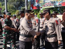Kapolres Kediri Kota Pimpin Langsung Apel Gelar Pasukan Operasi Lilin Semeru 2023