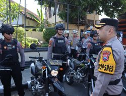 Pengecekan Ranmor Dinas, Kapolres Kediri Kota Pastikan Kesiapan Operasi Lilin Semeru 2023
