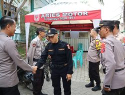 Kunjungi Pospam dan Posyan Operasi Lilin Semeru, Kapolres Kediri Kota Memotivasi Personel Agar Tetap Semangat dan Siaga