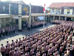 Kapolres Kediri Kota Pimpin Apel Bersama, Cek Kesiapan Anggota Dalam Pengamanan Pemilu 2024