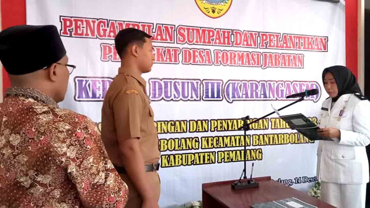 Perangkat Desa Terpilih Dilantik Dan Diambil Sumpah Jabatan Oleh Kades Bantarbolang 1