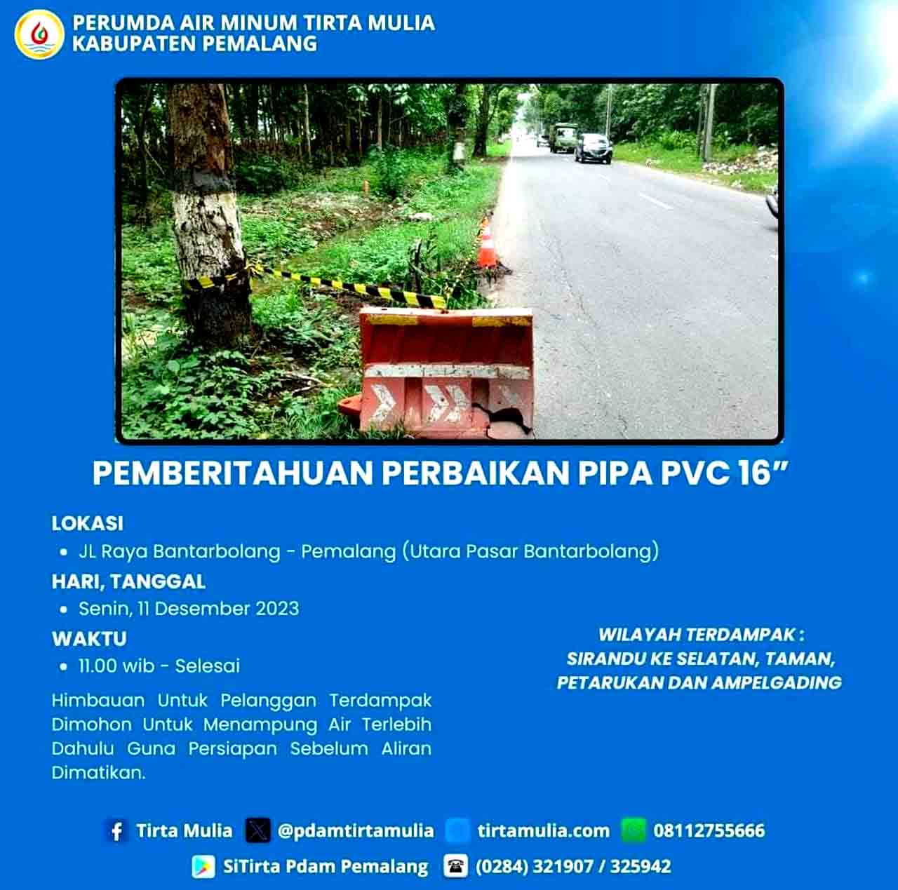 Perbaikan Jaringan Guna Memaksimalkan Layanan Terhadap Pelanggan Perumda Tirta Mulia Pemalang 2