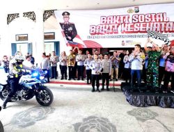 Polda Jatim Bersama Korbinmas Baharkam Polri Gelar Bakti Kesehatan dan Salurkan 15.000 Paket Sembako