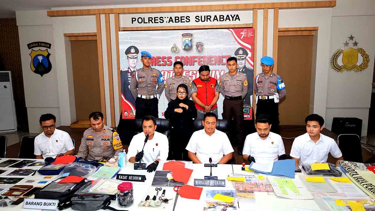 Polisi Berhasil Amankan Tersangka Pencurian Spesialis Pecah Kaca Mobil Di Surabaya
