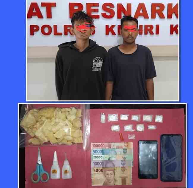 Polres Kediri Kota Bekuk Dua Pengedar Sabu 2