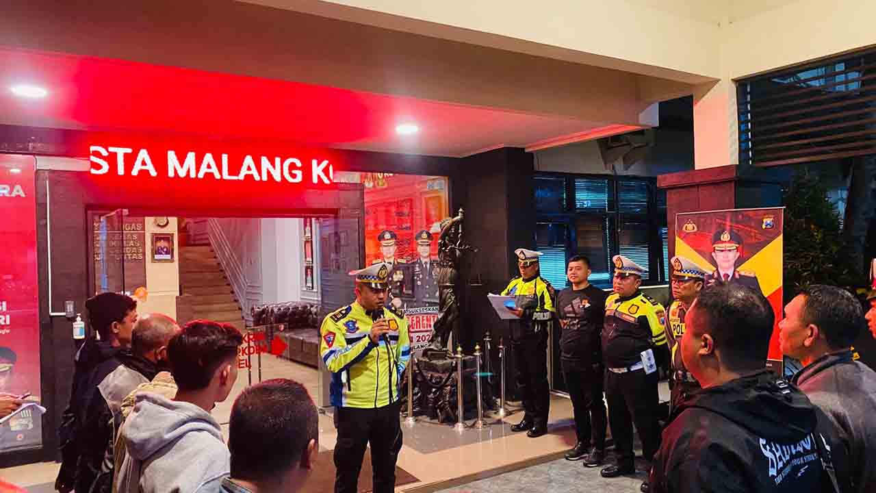 Polresta Malang Kota Berhasil Cegah Balap Liar Dan Amankan Ratusan Motor