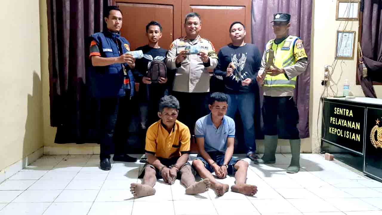 Terduga Pelaku Curas Didesa Mekar Sari,berhasil Diringkus Team Elang Kelabu. 1