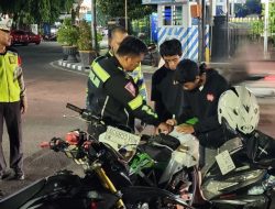 Patroli Harkamtibmas, Polres Kediri Kota Amankan Motor Berknalpot Brong