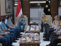Sinergitas, Kapolda Jatim Terima Kunjungan Pangkoarmada ll