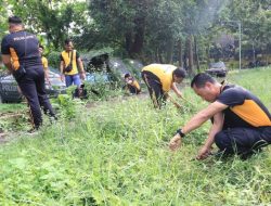 Ciptakan Lingkungan Bersih, Polres Kediri Kota Gelar Kerja Bakti