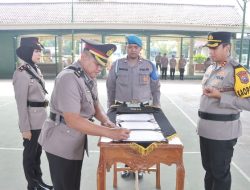 Kapolres Kediri Pimpin Upacara Sertijab Wakapolres, Kasat Binmas dan Kapolsek Papar