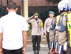 Wakapolres Kediri Pimpin Apel Pagi Tegaskan Netralitas Polri Hadapi Pemilu 2024