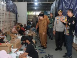 Pastikan Logistik Pemilu Aman, Kapolres Pasuruan bersama Forkopimda Tinjau Gudang Logistik