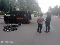 Polres Kediri Kota Amankan Tas Tak Bertuan di Jl Basuki Rahmat Kota Kediri