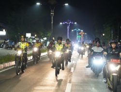 Harkamtibmas Jelang Pemilu 2024, Polres Mojokerto Kota Patroli Skala Besar