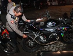 Gelar Patroli Gabungan Polres Kediri Amankan Puluhan Motor Berknalpot Tidak Sesuai Spektek 