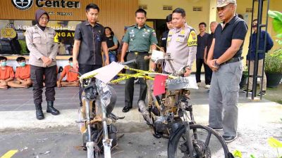 Kurang Dari 24 Jam, Polres Ngawi Ungkap Kasus Pembakaran 2 Motor 2