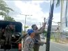 Satpol Pp Kota Tarakan Lepaskan Baliho Dan Spanduk Yang Ada Di Pohon Di Tengah Jalan Mulawarman