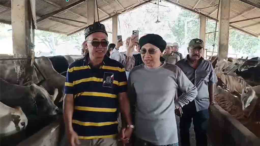 Arie Triyono (kiri) Dan Buya Yahya (kanan) Di Peternakan Sapi