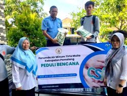 Bentuk Aksi Sosial Perumda Tirta Mulia Pemalang Berikan Bantuan Logistik Warga Terdampak Banjir Desa Pesantren