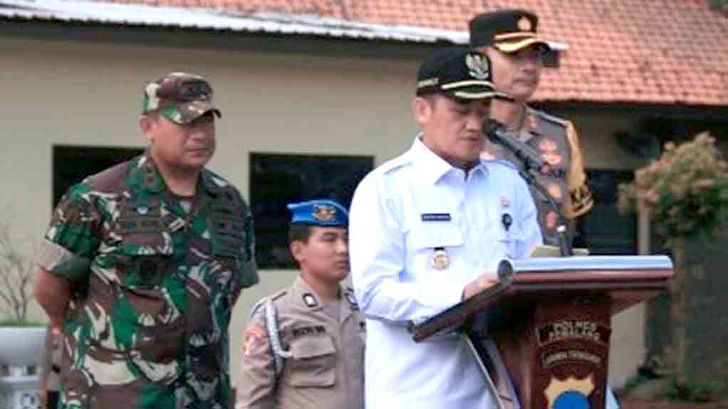 Bupati Pemalang Mansur Pimpin Apel Pengamanan Pemungutan Suara Pemilu 2024