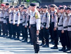 Apel Pergeseran Pasukan Pengamanan TPS, 533 Personel Polres Kediri Resmi Bertugas