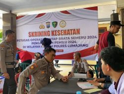 Polda Jatim Beri Bantuan Kesehatan Untuk Petugas KPPS dan Pam Pemilu