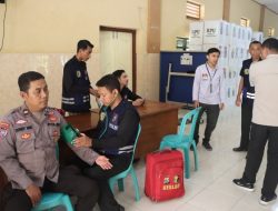 Polres Nganjuk Libatkan Tim Kesehatan Untuk Anggota Pam dan Penyelenggara Pemilu 2024