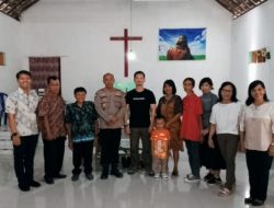 Cooling System Pasca Coblosan Pemilu, Polres Magetan Sambang Jemaat Gereja di Minggu KasihY